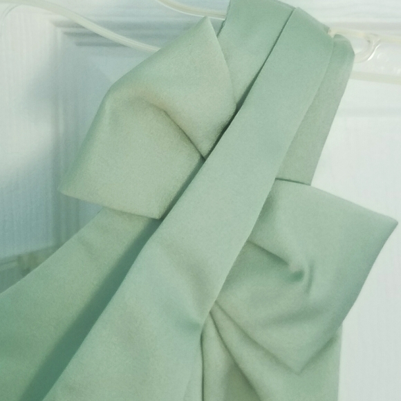 David's Bridal Mint Bridesmaid Dress - Picture 6 of 16